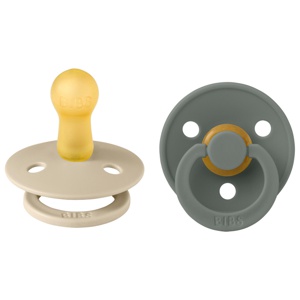 BIBS Colour Pacifier Latex stl2 Vanilla/Pine, 2 st produkt bild