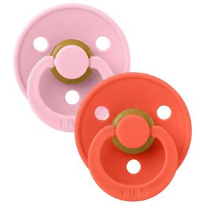 BIBS Colour Latex Size 3 Baby Pink/Tango 2-pack produkt bild