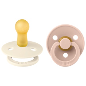 BIBS Colour Latex Smokk Str. 2, 6-18 mnd, ivory/blush, 2 stk. produktbilde