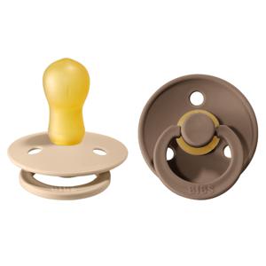 BIBS napp Colour 2-pack 18+ mån vanilla/dark oak produkt bild