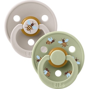 BIBS Pacifier Studio Colour 2-pak Bumblebee Mushroom Mix Size 2 produktbillede