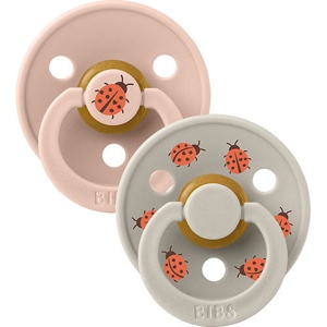 BIBS Colour Size 2, 2 Pack Ladybug Blush/Sand produktbillede