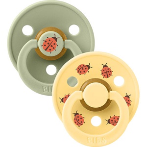 BIBS Pacifier Studio Colour 2-pak Ladybug Sage Mix Size 2 produktbillede