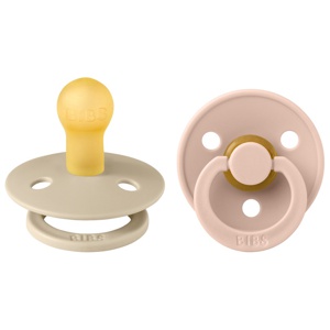 BIBS Pacifier Colour Latex Vanilla/Blush Size 1 2pcs produktbilde