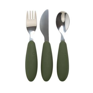 BIBS bestick 3 delar hunter green produkt bild