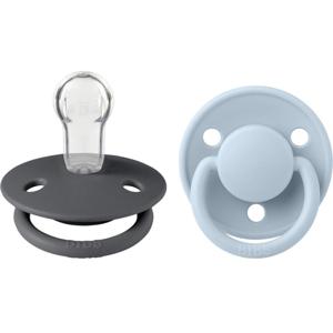 BIBS De Lux 2-pack Silicone Onesize Iron/Baby Blue produkt bild