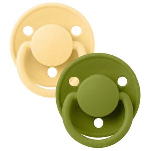 BIBS De Lux Silicone Onesize Pale Butter/Wasabi 2-pack produkt bild