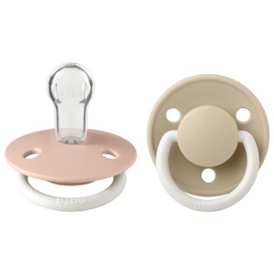 BIBS De Lux smokk silikon blush glow/vanilla glow one size 2 stk produktbilde