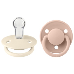 BIBS De Lux smokk silikon ivory/blush one size 2 stk produktbilde