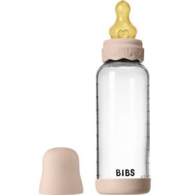 BIBS Glass Boheme Baby Bottle Round Latex 240 ml Medium Flow Blush produkt bild
