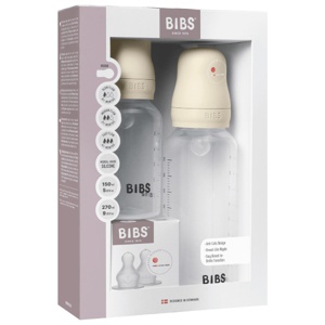 BIBS Grow And Flow Baby Bottle Silicone Set Ivory 150ml & 270ml produktbilde