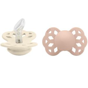 BIBS Infinity 2-pack Silicone Size 1 Anatomical Ivory/Blush produkt bild