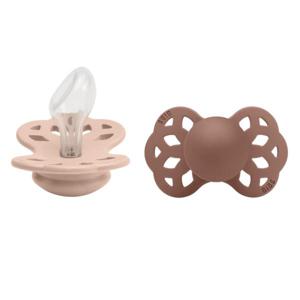 BIBS Infinity Silicone Anatomical Size 2 Blush/Woodchuck 2-pack produkt bild