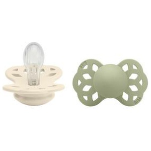BIBS Infinity Silicone Symetrisk Ivory/Sage 2 pak - Flere størrelser produktbillede