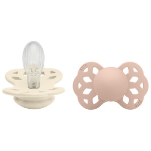 BIBS Infinity Silicone Symmetrisk 6+ mdr 2-pak   Ivory/Blush produktbilde