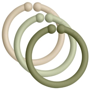 BIBS Loops Vanilla/Sage/Olive 12 st produkt bild