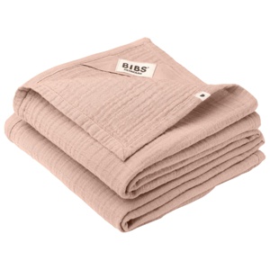 BIBS Musselin Gulpeklut, Lyserosa, 2 stk. produktbilde