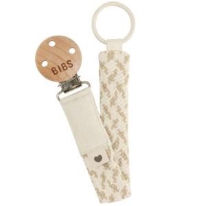 BIBS Pacifier Clip Braided Ivory/Vanilla produkt bild