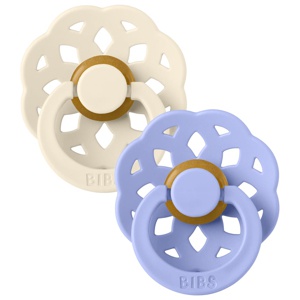 BIBS Pacifier Boheme 2-pack Latex Size 2, Ivory/Hush produkt bild
