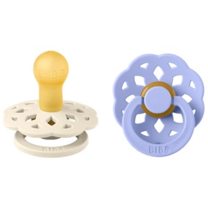 BIBS Pacifier Boheme Latex Ivory/Hush 2-pack Size 1 produkt bild