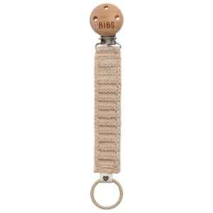 BIBS Pacifier Clip Knitted, Vanilla, 1 stk. produktbilde