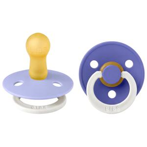 BIBS Pacifier Colour 2 PACK Latex Size 2 Hush GLOW/Grape GLOW produkt bild
