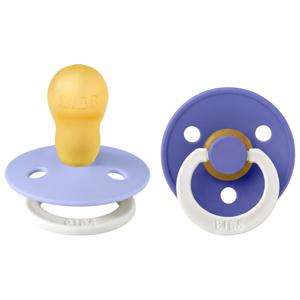 BIBS Pacifier Colour 2 PACK Latex Size 3 Hush GLOW/Grape GLOW produkt bild