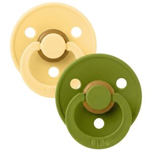 BIBS Pacifier Colour Anatomical Latex Pale Butter/Wasabi Size 1 2 produkt bild