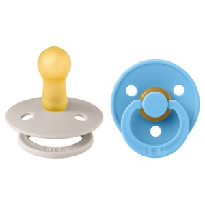 BIBS Pacifier Colour Latex Mushroom Breeze Size 2 2pcs produktbillede
