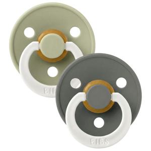 BIBS Pacifier Colour Latex Sage Glow/Pine Glow Size 3 2pcs produkt bild