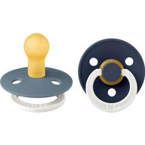 BIBS Pacifier Colour 2-pack Latex Size 1 Petrol Glow/Deep Space Glow produkt bild