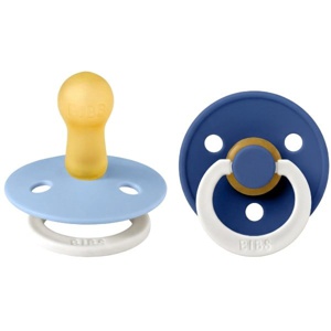 BIBS Pacifier Colour Latex Sky Blue Glow/Cornflower Glow Size 2 2 produktbillede