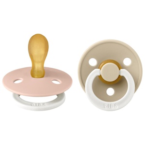 BIBS Colour Latex 6mån+ Symmetrisk (Blush GLOW/ Vanilla GLOW) 2 st - 2 Stk produkt bild