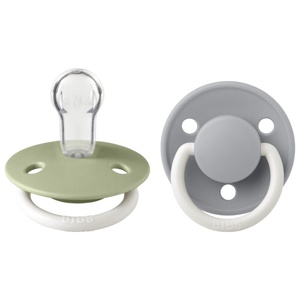 BIBS De Lux Silicone Onesize Sage Glow/Cloud Glow 2-pack produkt bild