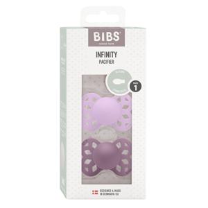 BIBS Pacifier Infinity Symmetrical Silicone 0+ månader Size 1 Violet Sky/Mauve 2 st produkt bild