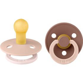 BIBS Pacifier Studio Colour 2 st Fusion Latex Size 1 Blush Woodchuck Mix produkt bild