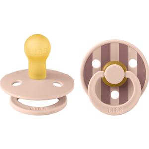 BIBS Pacifier Studio Colour 2-pack Block Latex Size 1 Blush Mix produkt bild