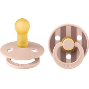 BIBS Pacifier Studio Colour 2-pack Block Latex Size 2 Blush Mix produkt bild