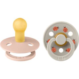 BIBS Pacifier Studio Colour 2-pack Ladybug Latex Size 1 Blush Mix produkt bild