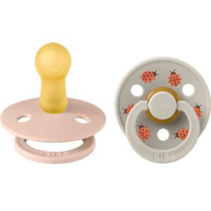 BIBS Pacifier Studio Colour 2-pack Ladybug Latex Size 2 Blush Mix produkt bild