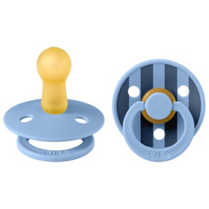 BIBS Pacifier Studio Colour 2-pak Pin Sky Blue Mix Size 2 produktbillede