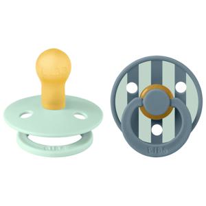 BIBS Pacifier Studio Colour Block Latex Size 1 Nordic Mint Petrol Mix 2-pack produkt bild
