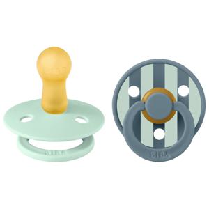 BIBS Pacifier Studio Colour Block Latex Size 2 Nordic Mint Petrol Mix 2-pack produkt bild