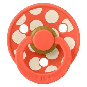 BIBS Pacifier Studio Colour Polka Mega Latex Tango Ivory Size 1 produkt bild