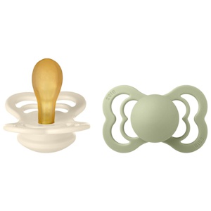 BIBS Pacifier Supreme Latex Ivory/Sage Size 2 2 st produkt bild