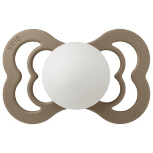BIBS Pacifier Supreme Silicone 6+ månader Size 2 Dark Oak GLOW produkt bild