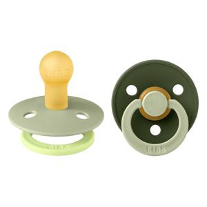 BIBS Pacifier Studio Colour Fusion Latex Sage Hunter Green Mix 2 pack Size 1 produkt bild