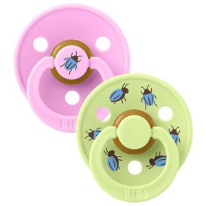 BIBS Studio Colour Pacifier Beetle Mix 2 pack Latex Size 1 Round produkt bild