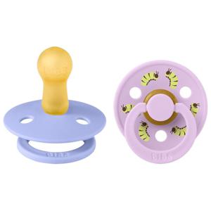 BIBS Studio Colour Pacifier Caterpillar Mix Latex Round Hush/Vio produkt bild