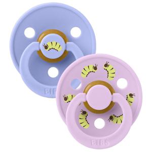 BIBS Studio Colour Pacifier Caterpillar Mix Latex Round Hush/Viol produkt bild
